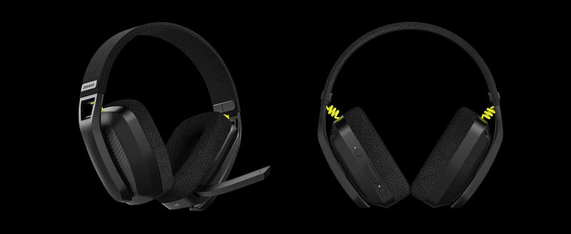 Fone de Ouvido Gamer BINNUNE | 2.4GHz Sem Fio + Bluetooth | Com Microfone para PS5, PS4, PC, Mac e Celular