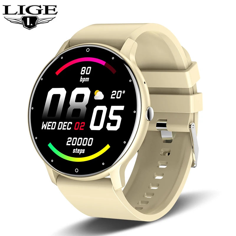Smartwatch LIGE ZL02 (Novo Modelo) - Chamadas Bluetooth 5.2, Tela Full Touch, Fitness Tracker, IP67