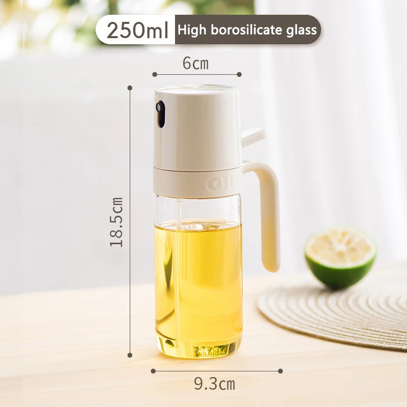 Pulverizador de Óleo de Cozinha Premium – Spray em Vidro Reutilizável, Neblina Fina e Econômica