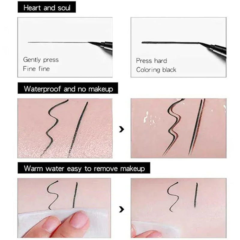 Matte Liquid Eyeliner Pencil – Quick-Drying, Long-Lasting, Smudge-Proof, Waterproof | Precise Makeup for Intense Eyes 