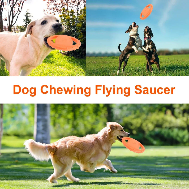 Disque volant pour animaux de compagnie EVA, anneau de traction pour dressage de chien, jouet flottant résistant aux morsures, jeu interactif de sports de plein air pour chien, frisbee