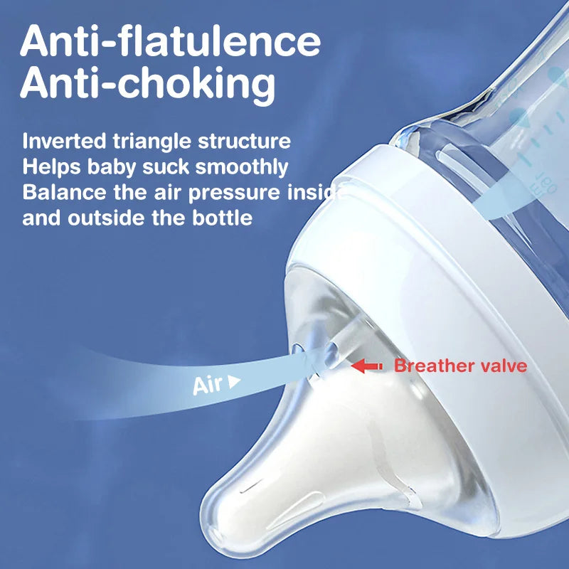 Biberon en verre anti-colique pour nouveau-nés – 90 ml ou 160 ml | Sans BPA