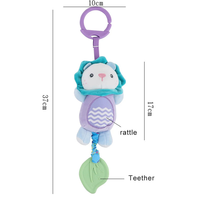 Brinquedo de Pelúcia com Chocalho para Bebês | Mordedor, Barulhinho, Texturas e Estímulos Sensoriais