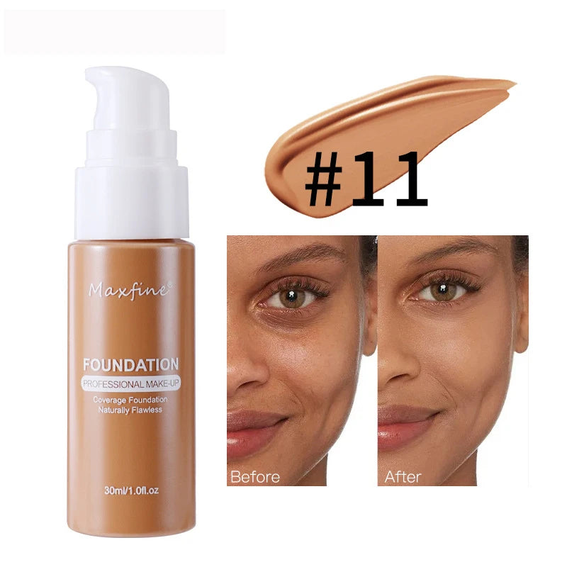 Liquid Foundation with Professional Corrective Effect – High Coverage, Long Lasting, Waterproof and Sweatproof | Natural Finish, Anti-Oil, Allergy Alert