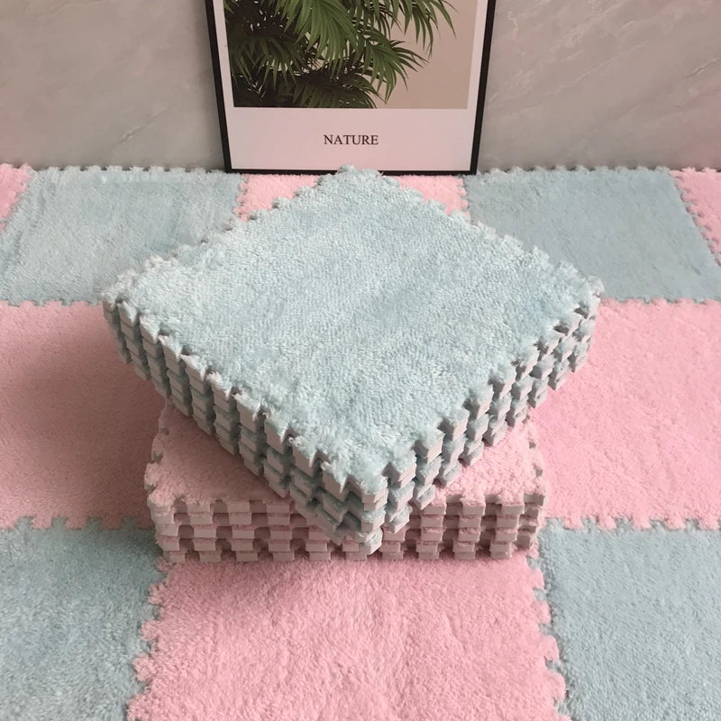 Tapis en peluche douce pour enfants | Tapis puzzle EVA pour bébés | Confort et sécurité dans le jeu