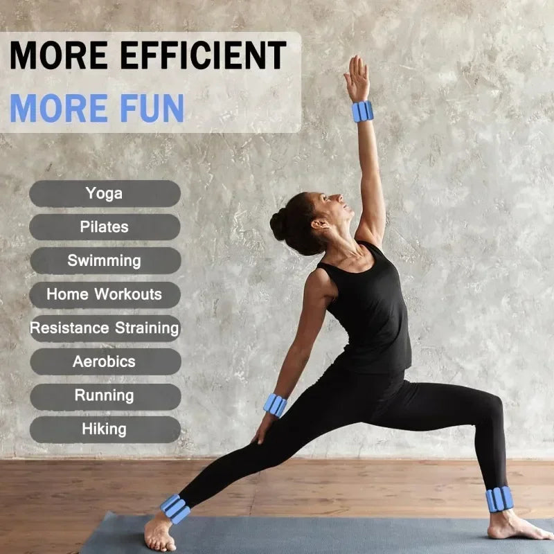 Poids réglables pour poignets et chevilles – Paire portable pour le yoga, la course à pied, le cardio et la musculation | Unisexe, confortable et sûr