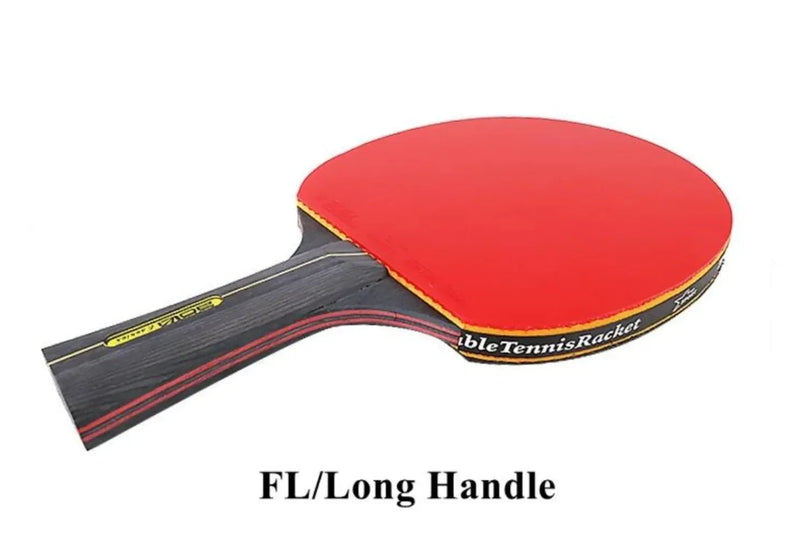 Ensemble de raquettes de tennis de table professionnelles 5/6 étoiles – Kit avec 2 raquettes + sac | Bois de première qualité, caoutchouc à chevrons et haute performance