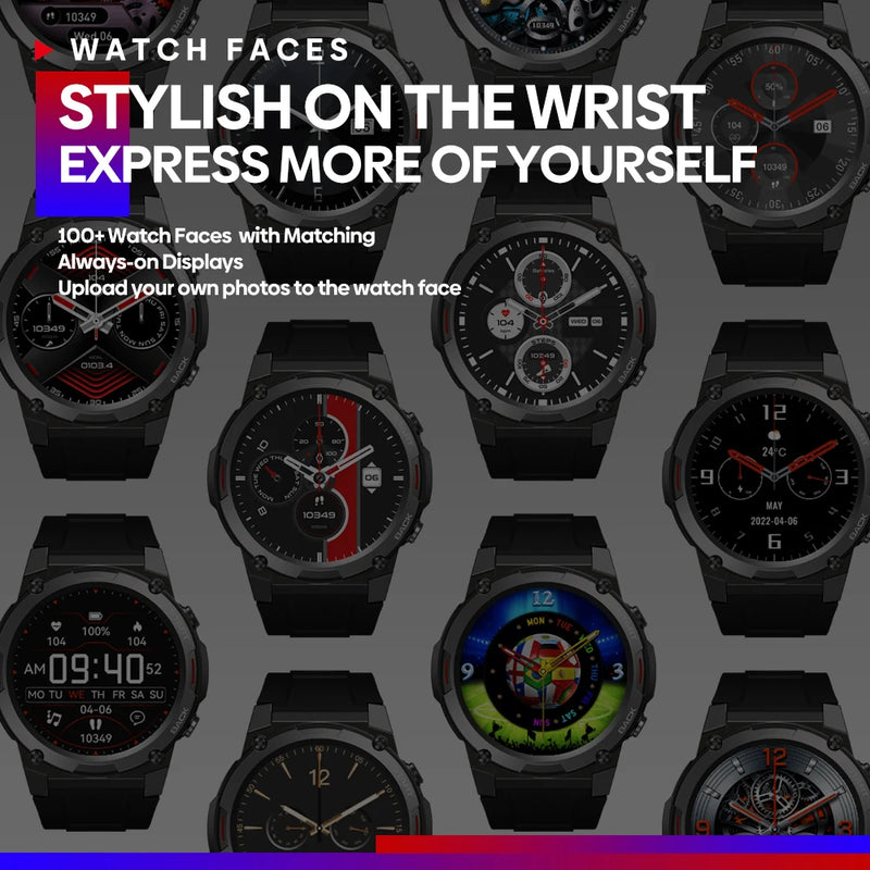 Relógio Smartwatch Zeblaze VIBE 7 PRO 1,43'' AMOLED com Chamadas, Monitoramento de Saúde e Esportivo para Homens