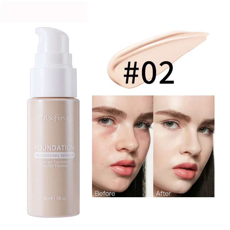 Liquid Foundation with Professional Corrective Effect – High Coverage, Long Lasting, Waterproof and Sweatproof | Natural Finish, Anti-Oil, Allergy Alert