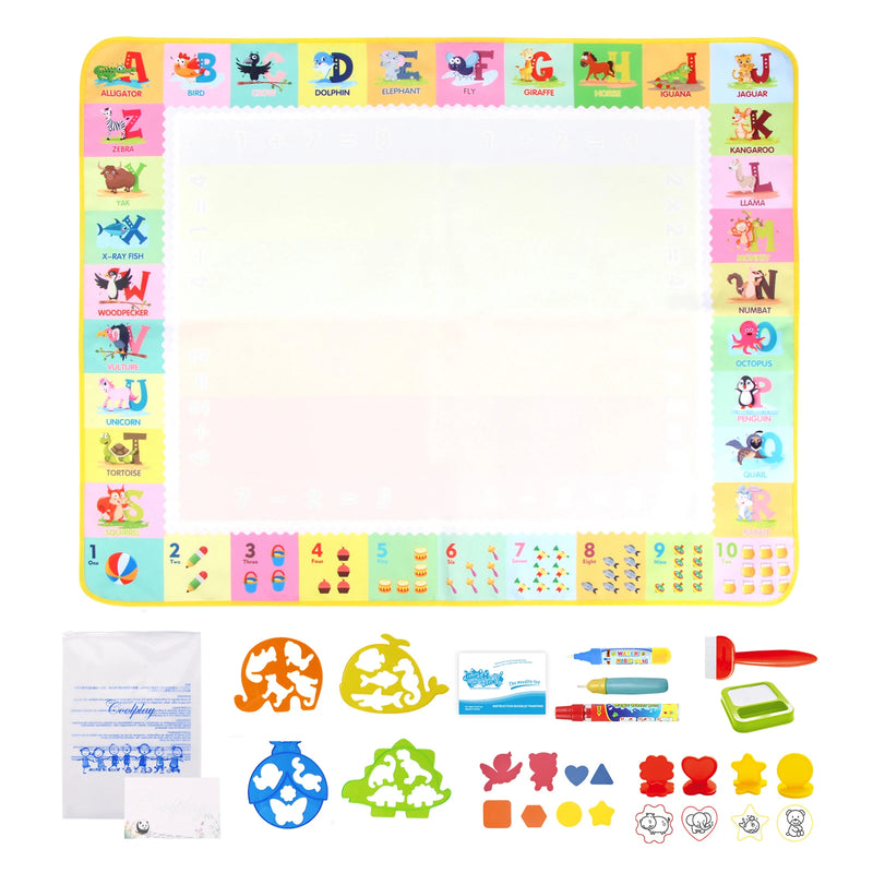 Tapete Mágico de Desenho com Canetas Reutilizáveis – Brinquedo Educativo Montessori