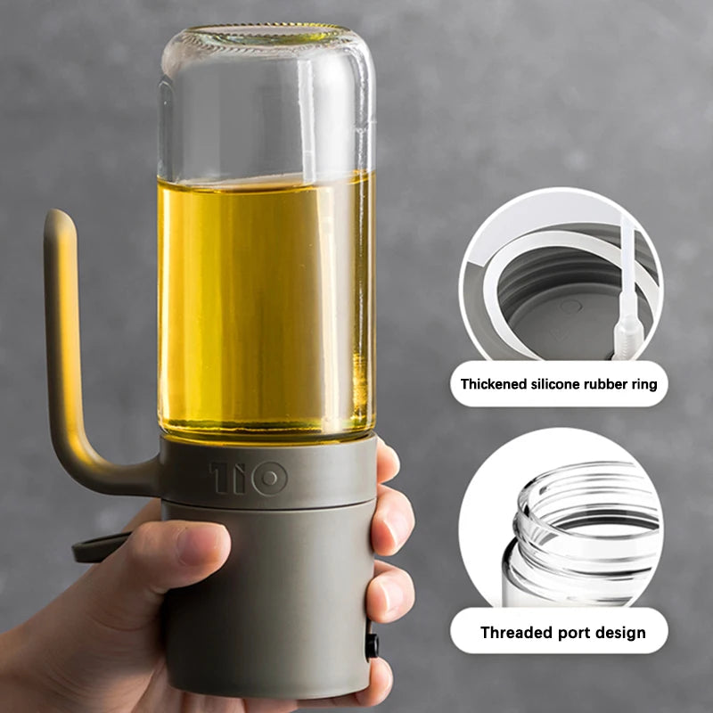 Pulverizador de Óleo de Cozinha Premium – Spray em Vidro Reutilizável, Neblina Fina e Econômica