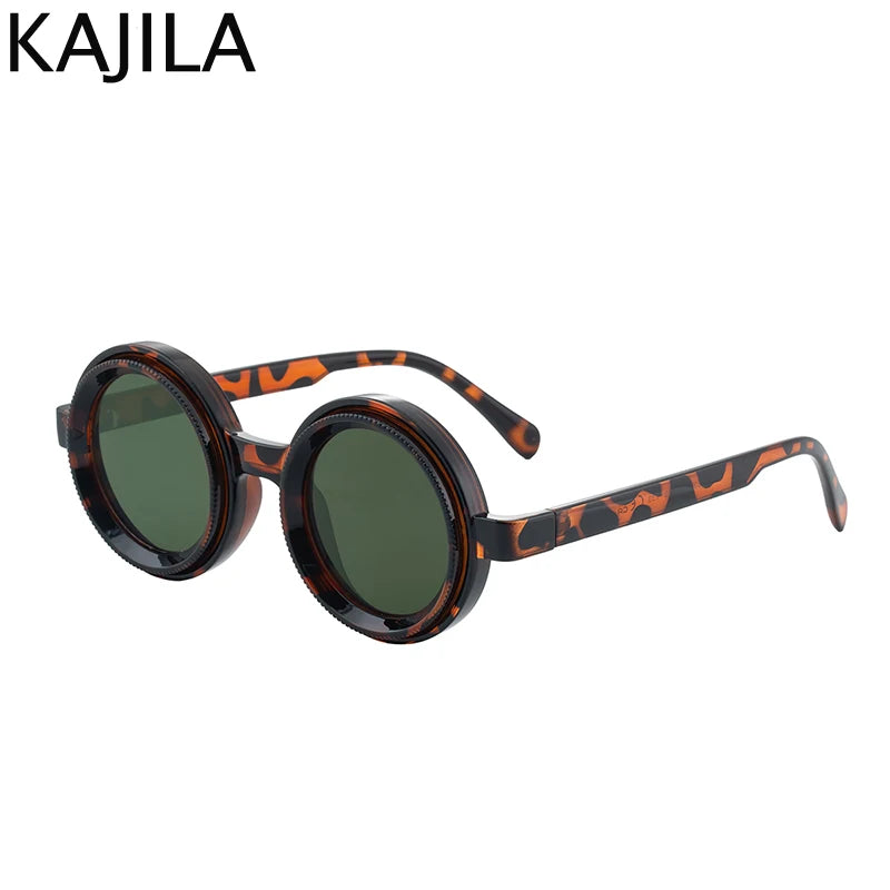 Óculos de Sol Steampunk Redondo ND9 Ajustável e Polarizado - Perfeito para Pesca, Dirigir e Proteção UV400