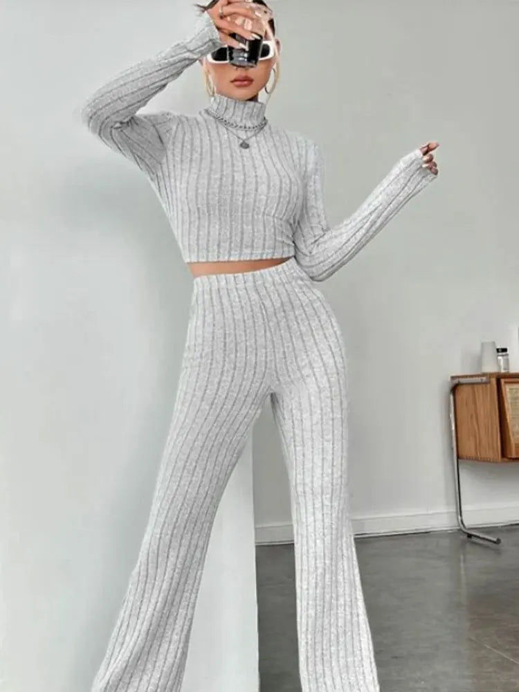 Ensemble slim basique pour femme en polyester à élasticité moyenne – À utiliser en toutes saisons