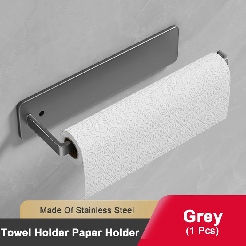 Suporte Autoadesivo para Toalha de Papel – Sem Perfuração, Ideal para Cozinha e Banheiro