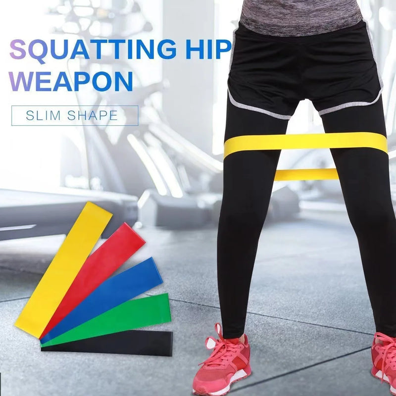 Faixa de Resistência Elástica de Látex para Yoga e Musculação – Tonifique Pernas, Glúteos e Quadris com Conforto e Eficiência