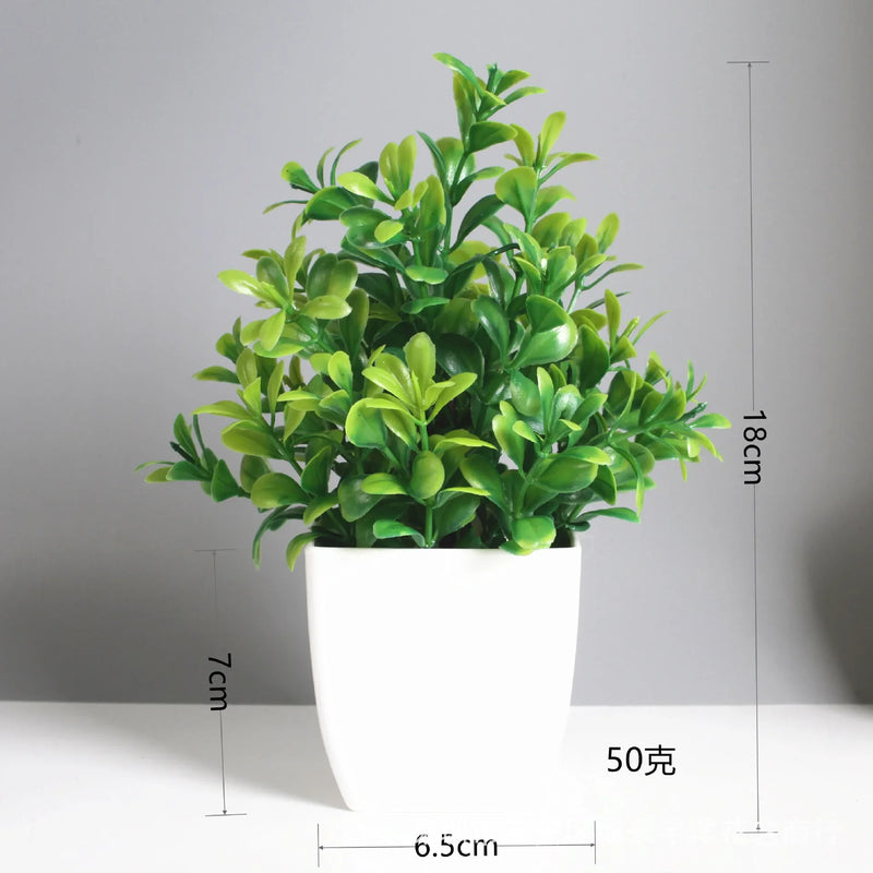 Bonsai Artificial Verde Eucalipto em Vaso – Planta Decorativa para Casa, Escritório e Jardim