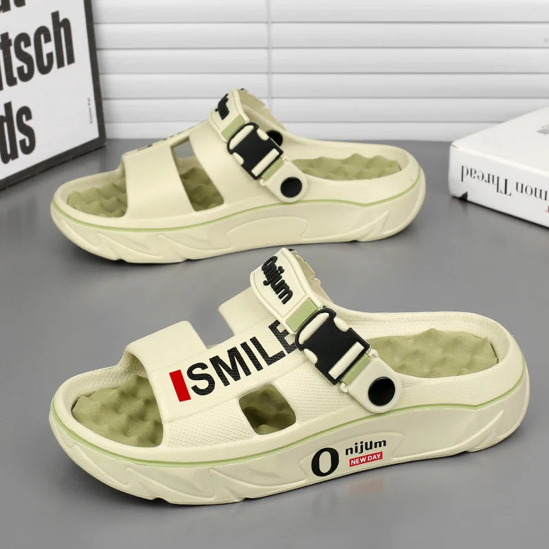 Novo Chinelo  de Massagem: Sandálias Confortáveis para Uso Interno e Externo, Slides Macios, Tamancos, Sapatos Casuais e Chinelos Unissex