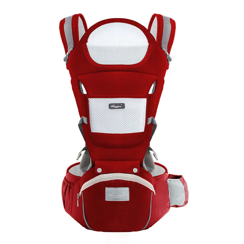 Canguru Ergonômico Multifuncional com Banquinho de Apoio | De Recém-nascido a Toddler