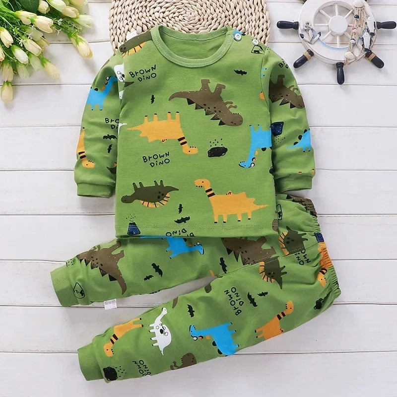 Conjunto Infantil de Algodão – Roupas de Inverno e Outono | Meninos e Meninas | Pijama ou Roupa de Dormir | Presente de Natal