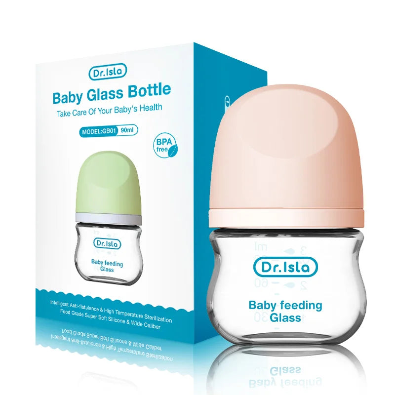 Biberon en verre anti-colique pour nouveau-nés – 90 ml ou 160 ml | Sans BPA