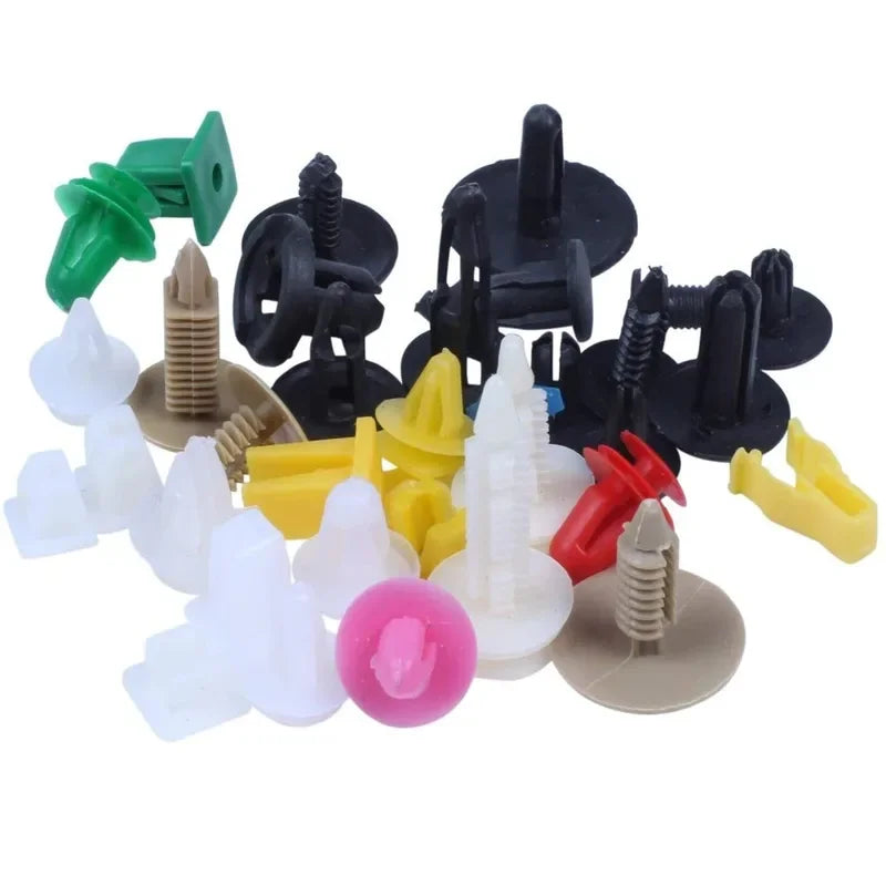 Kit Universal de Presilhas e Rebites Automotivos | Clipes para Para-choque, Painel, Forro de Porta – Fixadores para Todos os Carros