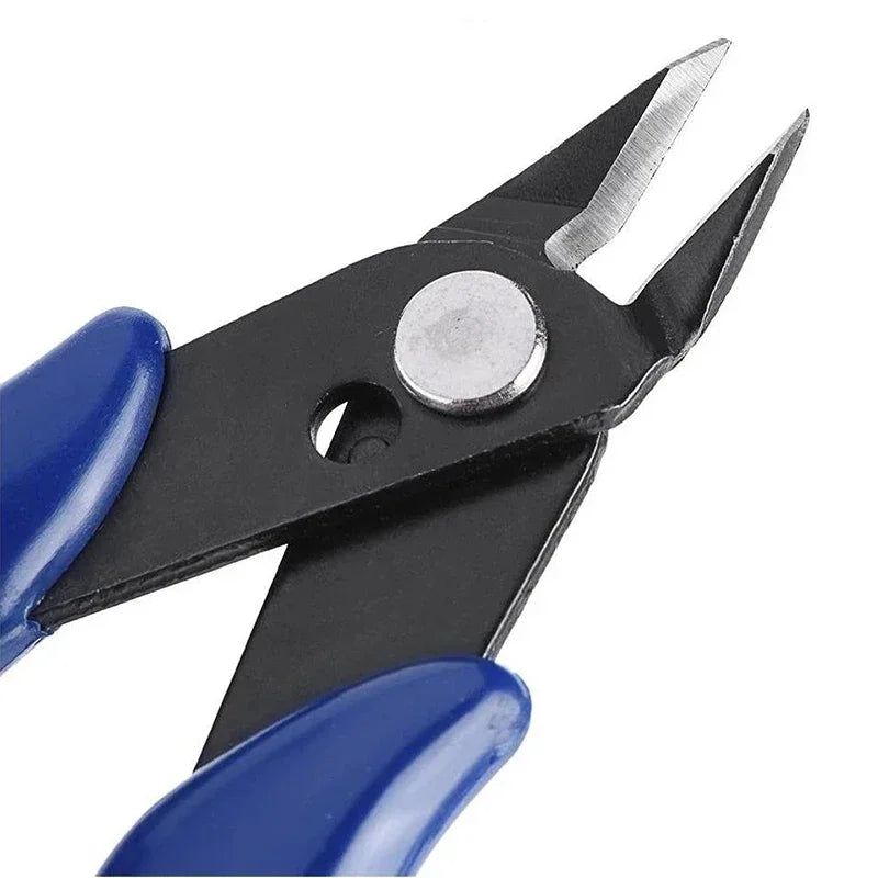 Alicate de Corte Lateral PLATO 170 – Mini Ferramenta de Precisão para Fios, DIY e Eletrônica (Azul)