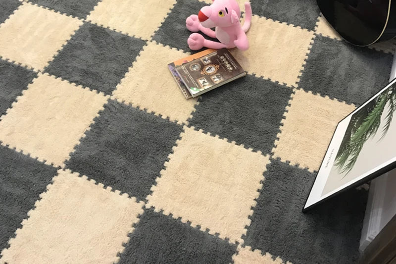 Tapis en peluche douce pour enfants | Tapis puzzle EVA pour bébés | Confort et sécurité dans le jeu