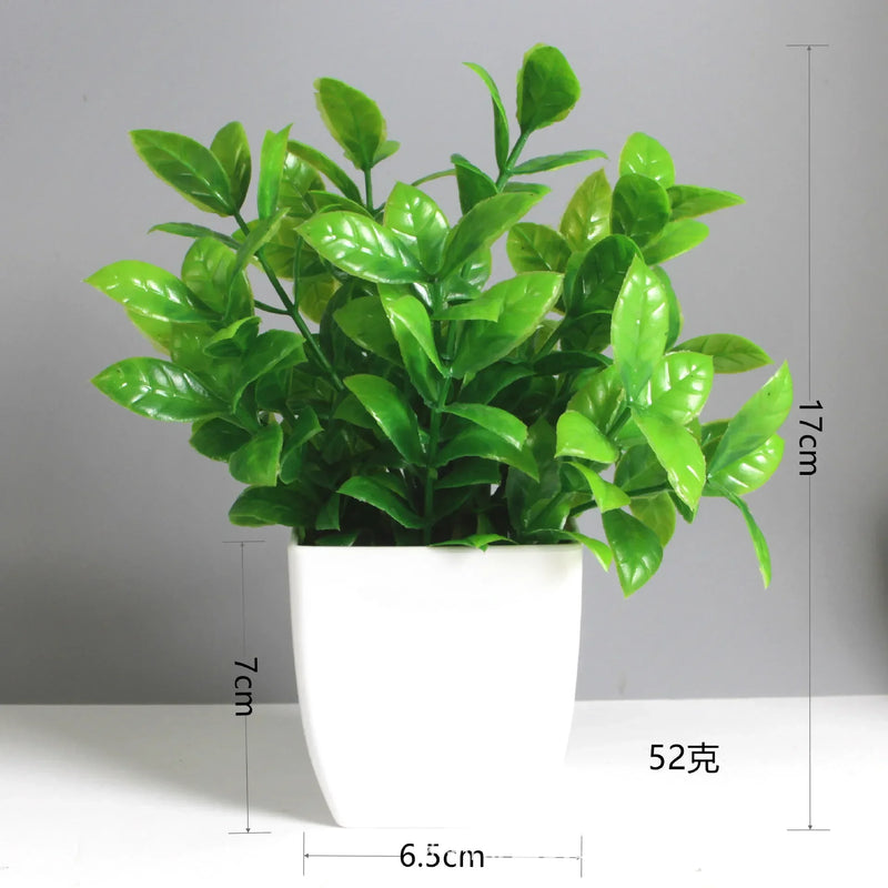 Bonsai Artificial Verde Eucalipto em Vaso – Planta Decorativa para Casa, Escritório e Jardim