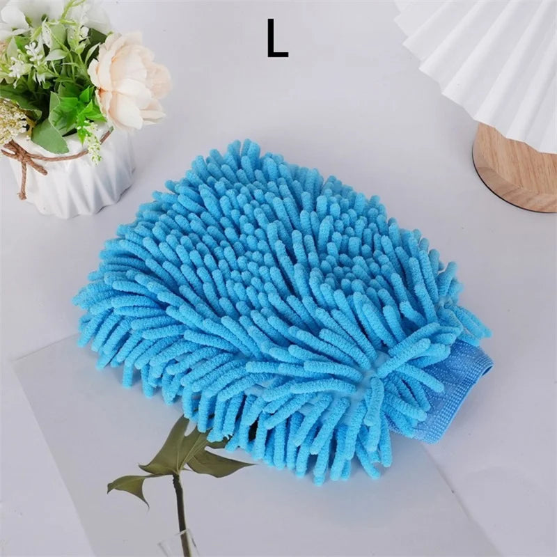 Double-Sided Chenille Car Wash Glove | Soft and Thick Plush | Car Cleaning Accessory