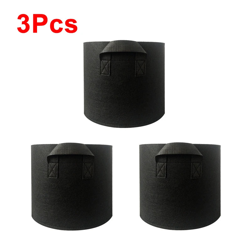 Sacos de Cultivo com Alças | 1 a 12 Galões | Tecido Respirável | Hortaliças, Flores, Ervas | Reutilizável e Resistente | Jardim e Varanda