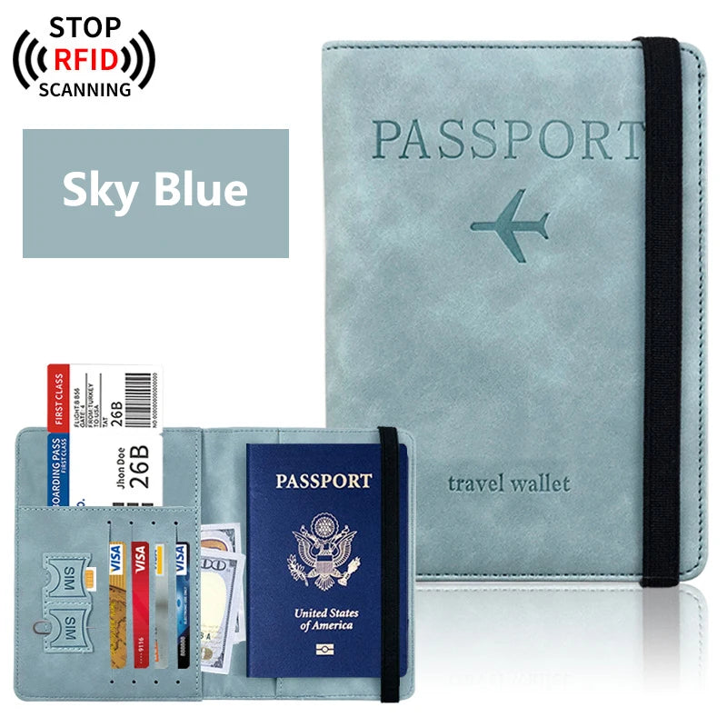 Étui de protection pour passeport de voyage avec compartiments pour documents et cartes