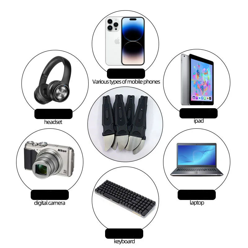 Kit Ferramenta Pé de Cabra para Reparos | 1 a 10 Peças | Abridor de Celular, Notebook e Eletrônicos – Metal e Plástico