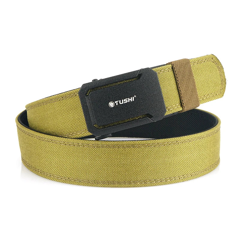 Ceinture tactique pour homme TUSHI VT220 – Nylon 1100D renforcé avec boucle automatique en alliage de zinc, réglable sur 120 cm, pour usage militaire et extérieur