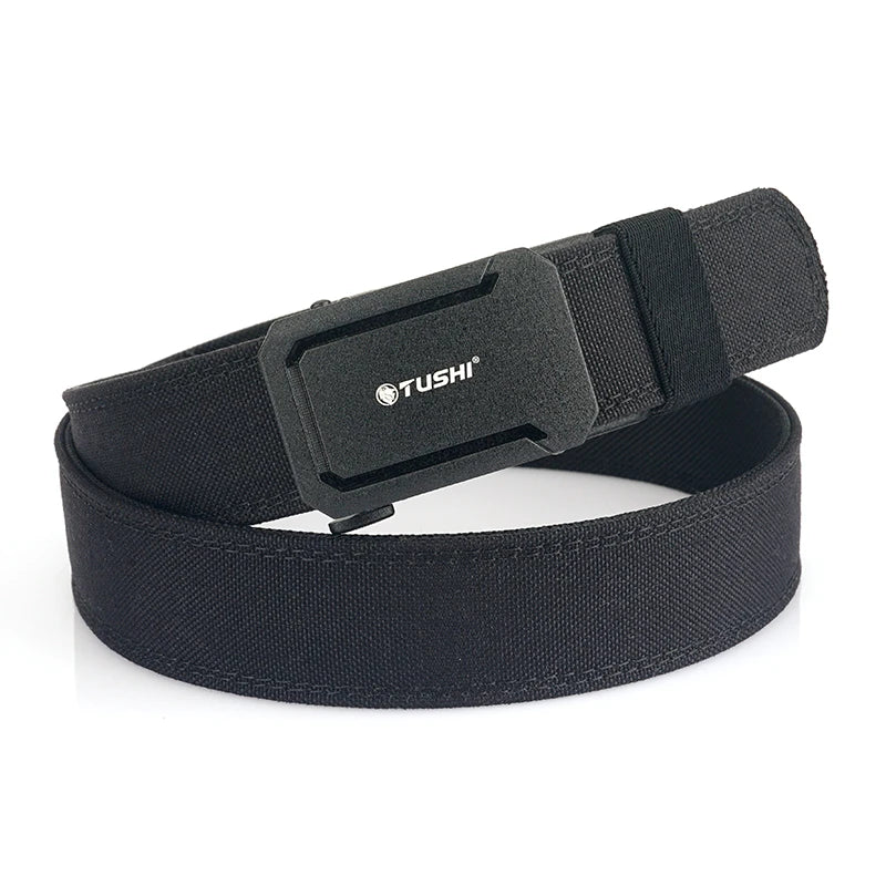 Ceinture tactique pour homme TUSHI VT220 – Nylon 1100D renforcé avec boucle automatique en alliage de zinc, réglable sur 120 cm, pour usage militaire et extérieur