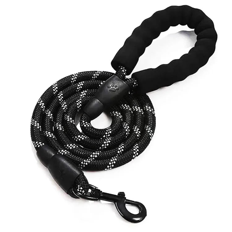 Guia Resistente para Cães – Coleira com Faixa Refletiva para Cães Pequenos, Médios e Grandes – Ideal para Puxar e Caminha