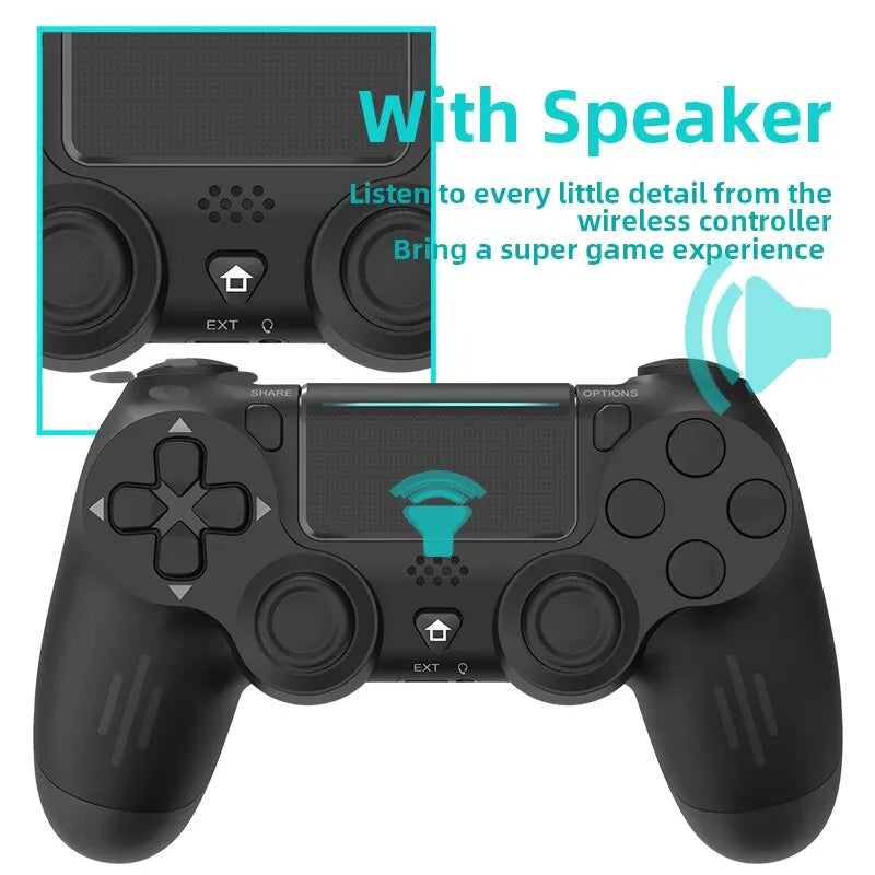 Controle Bluetooth Data Frog | Compatível com PS4, Slim, Pro, PC, Android, iOS | Sem Fio | Vibração Dupla | Gamepad Ergonômico