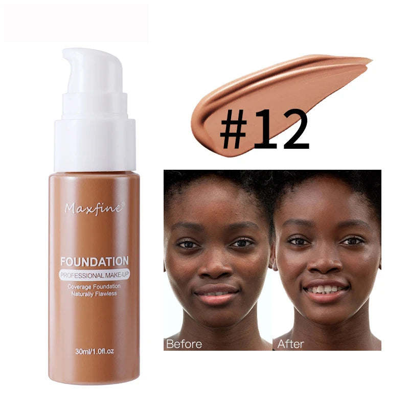 Liquid Foundation with Professional Corrective Effect – High Coverage, Long Lasting, Waterproof and Sweatproof | Natural Finish, Anti-Oil, Allergy Alert