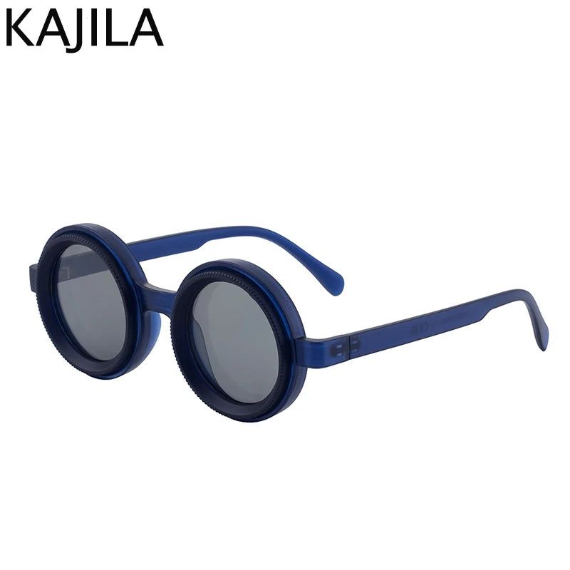 Óculos de Sol Steampunk Redondo ND9 Ajustável e Polarizado - Perfeito para Pesca, Dirigir e Proteção UV400