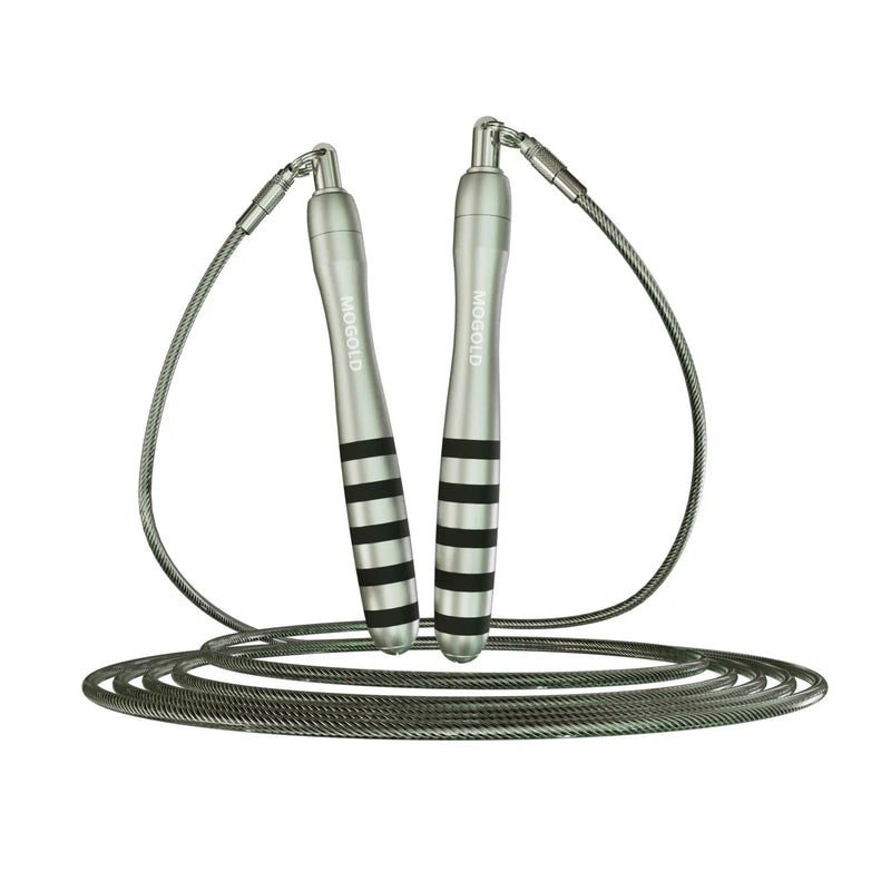 Corda de Pular de Velocidade com Fio de Aço – Ajustável, Rápida e Resistente | Ideal para Crossfit, HIIT, Perda de Peso e Treinos em Casa