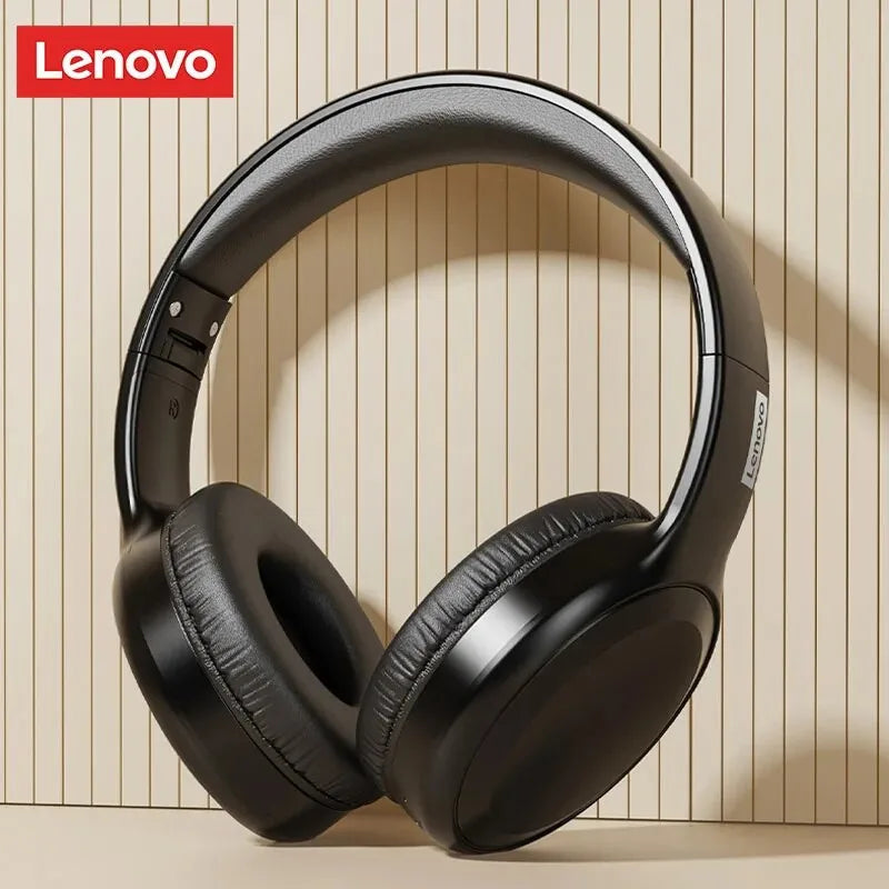 Fone de Ouvido Lenovo TH30 | Bluetooth 5.3 Dobrável | Microfone | Estéreo Potente para Música, Jogo e Esporte