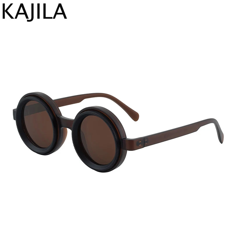Óculos de Sol Steampunk Redondo ND9 Ajustável e Polarizado - Perfeito para Pesca, Dirigir e Proteção UV400