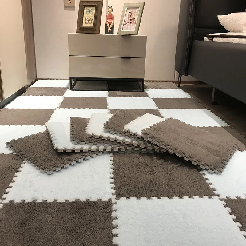 Tapis en peluche douce pour enfants | Tapis puzzle EVA pour bébés | Confort et sécurité dans le jeu