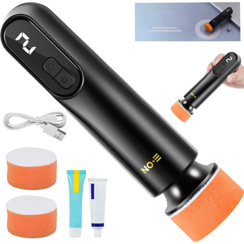 Polisseuse de voiture portable sans fil 3 vitesses – Polisseuse LED rechargeable par USB-C
