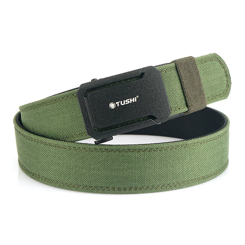 Ceinture tactique pour homme TUSHI VT220 – Nylon 1100D renforcé avec boucle automatique en alliage de zinc, réglable sur 120 cm, pour usage militaire et extérieur