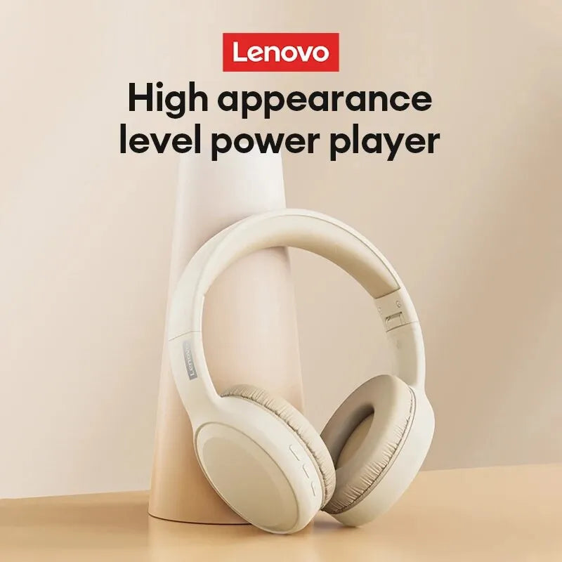 Fone de Ouvido Lenovo TH30 | Bluetooth 5.3 Dobrável | Microfone | Estéreo Potente para Música, Jogo e Esporte
