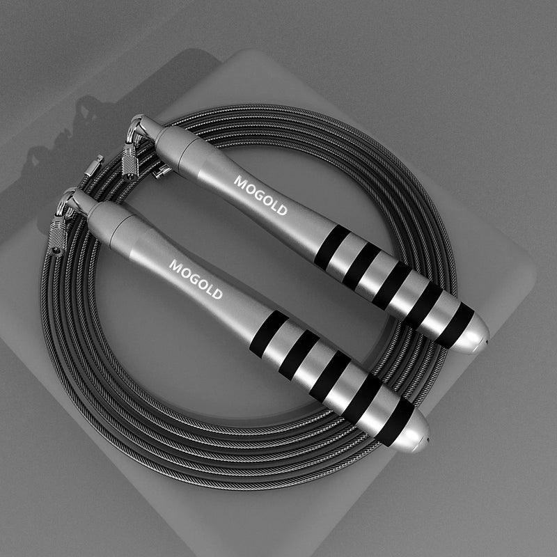 Corda de Pular de Velocidade com Fio de Aço – Ajustável, Rápida e Resistente | Ideal para Crossfit, HIIT, Perda de Peso e Treinos em Casa