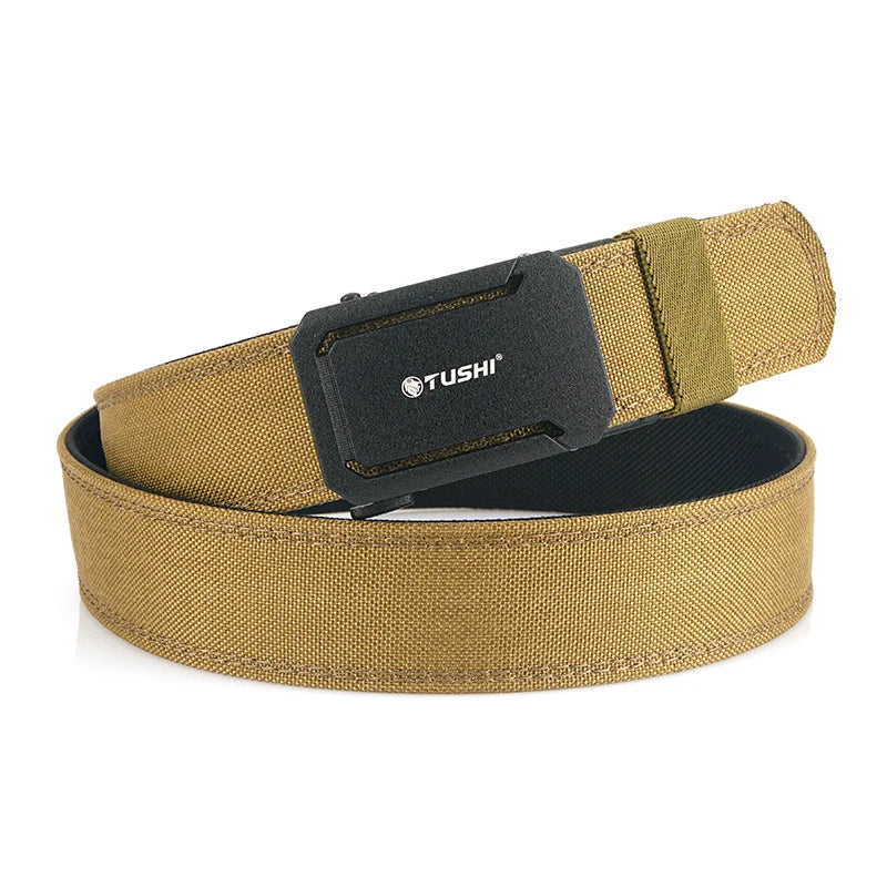 Ceinture tactique pour homme TUSHI VT220 – Nylon 1100D renforcé avec boucle automatique en alliage de zinc, réglable sur 120 cm, pour usage militaire et extérieur
