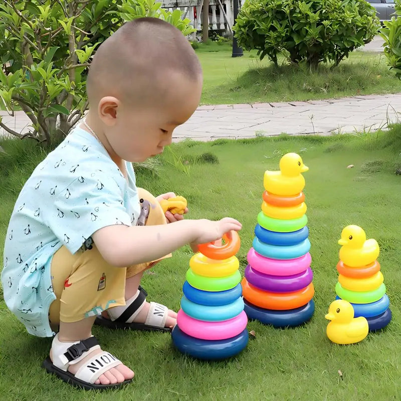 Tour à balles Montessori pour bébés – Jouet éducatif sensoriel | Jeu d'empilement avec piste | Développement de l'enfant de 1 à 3 ans