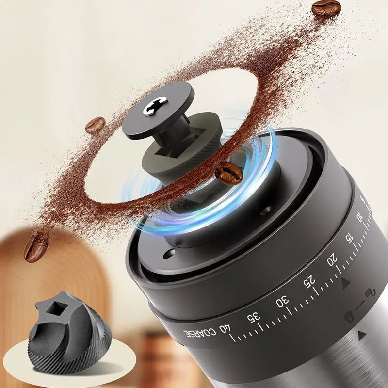 Moedor de Café Elétrico USB Portátil – 40 Níveis de Moagem, Recarregável
