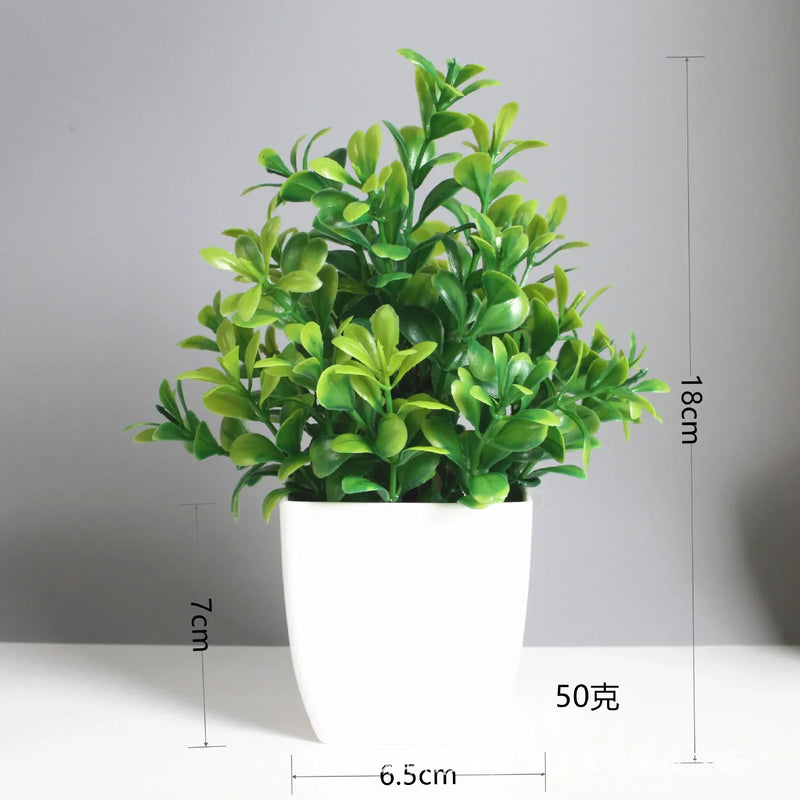 Bonsai Artificial Verde Eucalipto em Vaso – Planta Decorativa para Casa, Escritório e Jardim